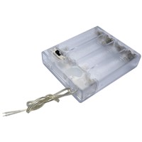 Clear White Battery Holder with Switch 4 AA Box Case