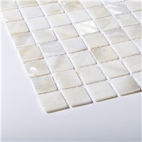 100% Natural Mother of Pearl Mosaic on Mesh Full White Color China Factory Direct Offer