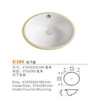 China Ceramic Wash Basins Manufacturers, China Bathroom Sinks Suppliers U305