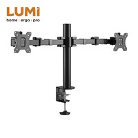 Dual Monitors Stand Affordable Steel Height Adjustable Wall Mount Monitor Arm