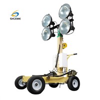 Bright Lighting Hand Push Portable Mobile Emergency Construct Industry Light Tower