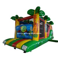 Commercial Use Inflatable Castle with Slide, Moneky Jumping Castle for Kids, Inflatable Bounce House for Sales