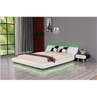 Leather Beds LED King Size Bed Bedroom Furniture