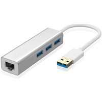 USB 3.0 to Ethernet Adapter 3-Port USB 3.0 Hub with RJ45 10 100 1000 Gigabit Ethernet Adapter