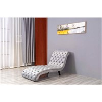 Button Tufted Armless Chaise Lounge with Trimmed Nailhead