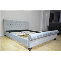 Tufted Upholstered Bed with Footboard