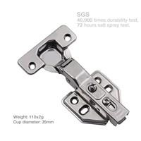 Sus304 Two Way Clip on Soft Closing Cabinet Hinge