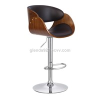 Stylish Bentwood Seat Adjustable Bar Chair Barstool for Sale