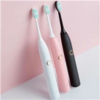 High-End Automatic Washable USB Rechargeable Intelligent Electric Toothbrush In Black White Pink