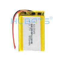 Hubats 603045 850mAh 3.7v Rechargeable Li-Polymer Battery Replacement for Speaker Alarm GPS MP3 MP4 Toy