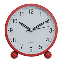 Analog Alarm Clock 4 Inch Super Silent Non Ticking Small Clock with Night Light Battery Operated Simply Design