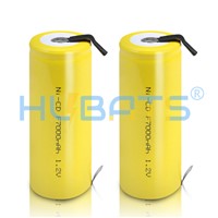 Hubats Ni-CD F 7000mAh 1.2v Rechargeable Battery Flap Top Battery