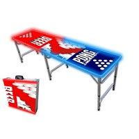 Indoor &amp;amp; Outdoor Party Game Table LED Beer Pong Table with Holes