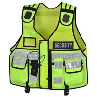 Hi Viz Tactical Vest Security Reflective Safety Vest with for Enforcement, CCTV, Dog Handler Tac Vest with Multi-Pockets