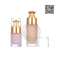 15ml 30ml Liquid Foundation Pump Glass Bottles Press Sprayer Cosmetic Packaging
