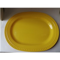 Melamine Big Platter Serving Platter Oval Plain Color