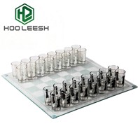 35*35cm Large Size &amp;amp; 32 Chess Pieces Drinking Game Wine Glass Chess
