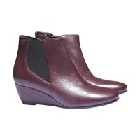 Leather Ankle-Cut Shoes on a Wedge & Leather Shoes
