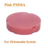 95mm Pink PMMA Disc Denture Acrylic PMMA Block