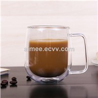 Factory Wholesale Double Layer European-Style Milkshake Creative Jelly Eapresso Bodum Glass Cups for Coffee