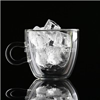 Factory Wholesale Double Walled Glasses Insulated Glass Coffee Mugs Cups for Coffee