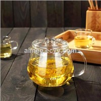 Mushroom Shape Glass Cup for Drinking Glass Cup Teaset with Handle