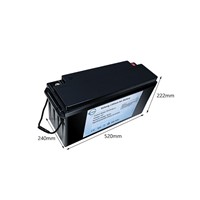 Lifepo4 Battery 12v 200ah Lithium Ion Solar Battery Pack BMS Built in Bluetooth
