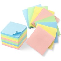 3x3 Pastel Colors Self-Stick Pads Super Adhesive Sticky Notes Great Value Pack