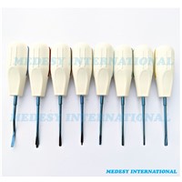 Dental Tooth Luxation Root Extraction Surgical Dentist Elevators 8 PCS