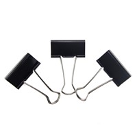 China Manufacturer Stationary Items Office School Black Paper Clip Metal Paper Binder Clips