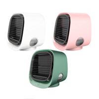Air Cooler Fan Mini Desktop Air Conditioner with Night Light Mini USB Water Cooling Fan Humidifier Purifier