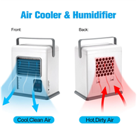 Rechargeable Portable Handheld Air Conditioner Conditioning USB Mini Air Cooler Digital Display Air Cooling Fan