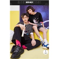 [Li Ai Recommended] [SmileyWorld] Senma Short-Sleeved T-Shirt Male Couple Jacket 2021 Summer New Style