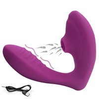 Clitoral Sucking G Spot Dildo Vibrator with 10 Powerful Modes Clit Sucker Rechargeable Clitoris Stimulator Sex Toys for