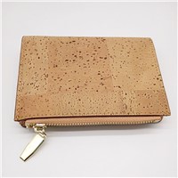 Unique Wallet Made of Natural Cork Oak Bark Fashion Plain Eco-Friendly Passed Rosh by SGS Test