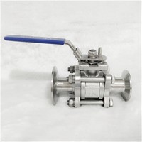 China Sanitary & Industrial Clamped Ball Valve, High Quality 304&316 Stainless Steel