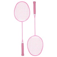 Battledore Genuine Color Double Rackets Carbon Fiber Carbon Single Racket Aggressive Durable Adult Girl Pink 2