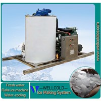 Meat Products Processing Cooling 4T 5T 8T Water Cooling Flake Ice Machine with Ice Storage Room
