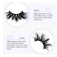 3D Strip False Eyelashes Clear Band Wholesale Private Label 3D Faux Mink Eyelash