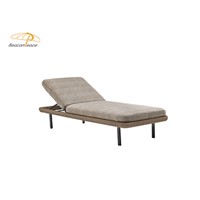 Outdoor Garden Patio Rope Weaving Aluminum Frame Chaise Lounge