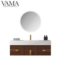 Vama 1400mm Luxury Modern Wall-Mounted Sintered Stone Bathroom Cabinet 301140
