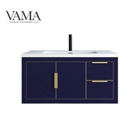 Vama 36 Inch Cheap Wholesale Solid Wood Floating Bathroom Vanity Cabinet with Factory Price BT004-36