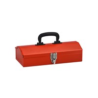 Small Red Blue Heavy Duty Metal Hip Roof Tool Box Steel Storage Organizer Parts Tools 13.8 "