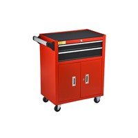 2 Drawer Rolling Tool Cabinet Trolley with Ball-Bearing Slides & Cabinet