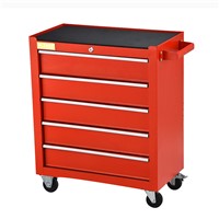 Workshop 5 Drawers Roller Tool Cabinet with Handle &amp;amp; Wheels