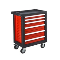 31&amp;quot; Popular Rolling Tool Box Metal Chest Storage Cabinet on Wheels with Plastic Top &amp;amp; Central Lock for Garage