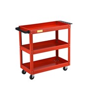 Workshop Garage Tool Chest Cabinet Rolling Trolley Cart Storage 3 Shelves