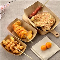 Disposable Food Tray Kraft Paper Food Tray