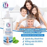 500MLalcohol-Free Rinse-Free Instant Dry Spray Hands Sanitizer &amp;amp;Disinfectant for Kids Hands Cleaning with CE Certificate
