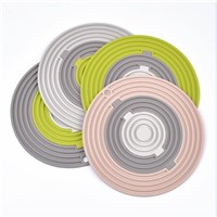 3 in 1 Flexible Durable Non Slip Novelty Coasters Silicone Trivets Heat Resistant Table Mat Hot Pads for Coffee Cup and